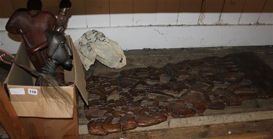 Quantity of African carved tribal art